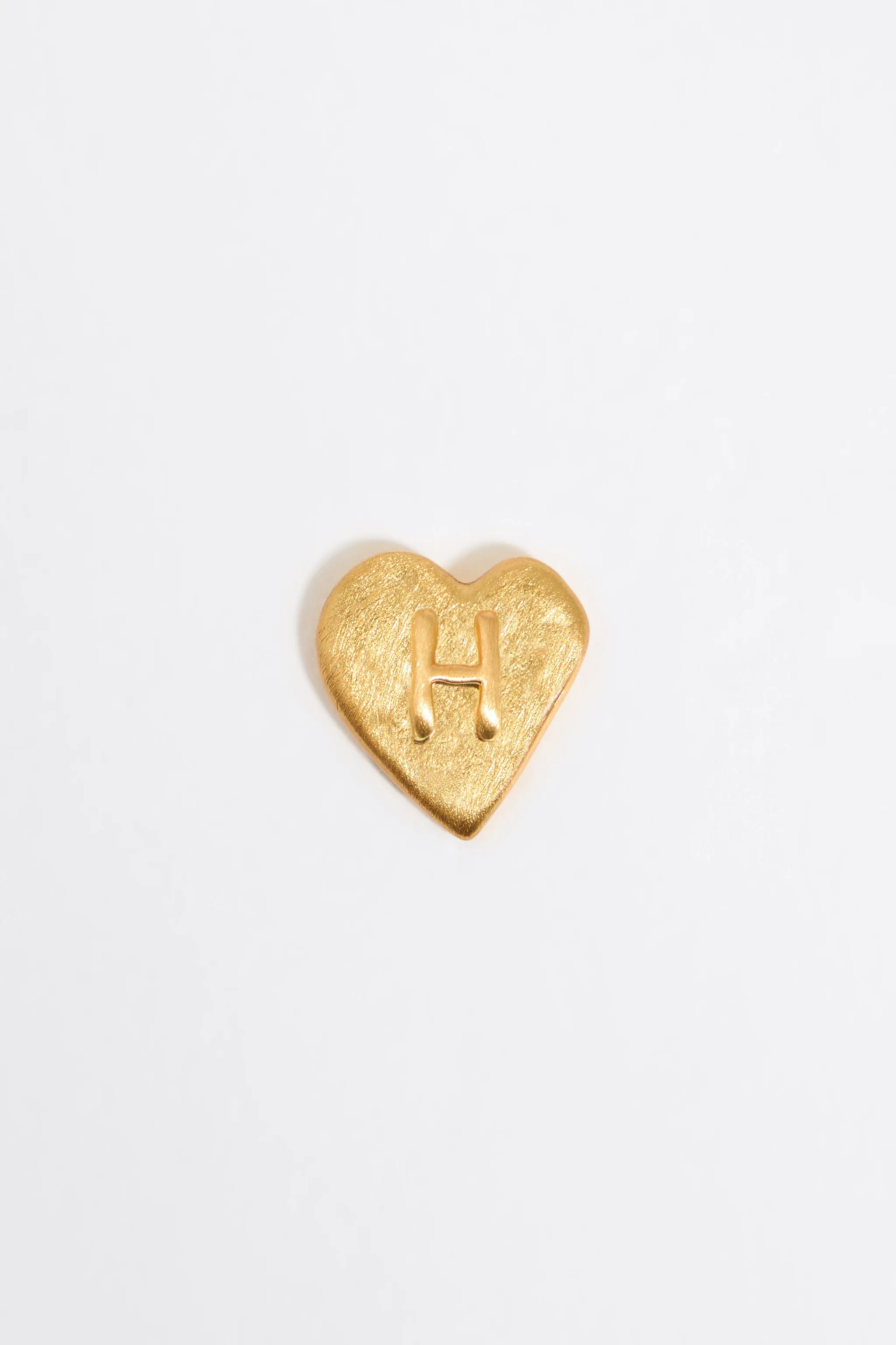 Pendientes letra H corazón dorado