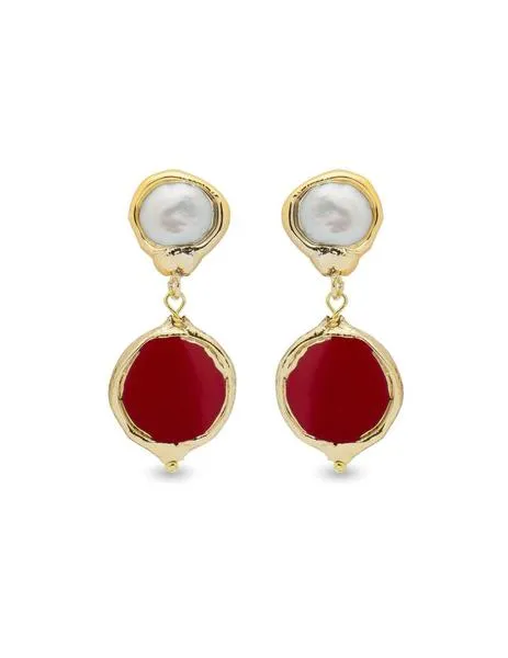 pendientes luxenter terda rojos