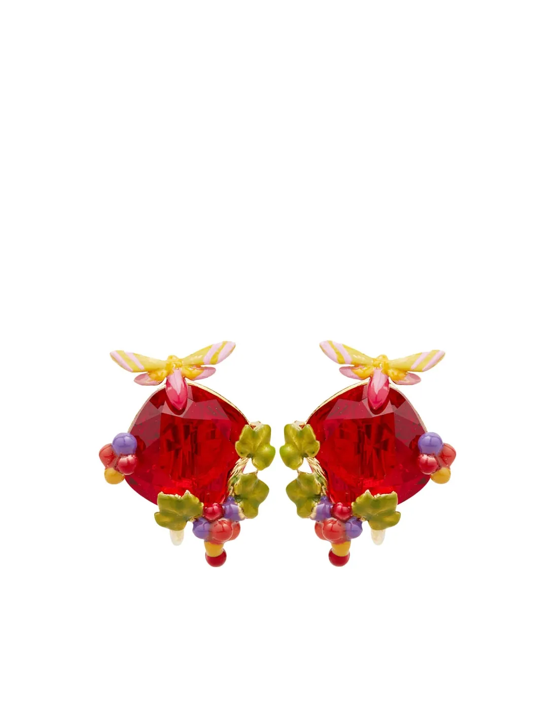 Pendientes mariposa y uva