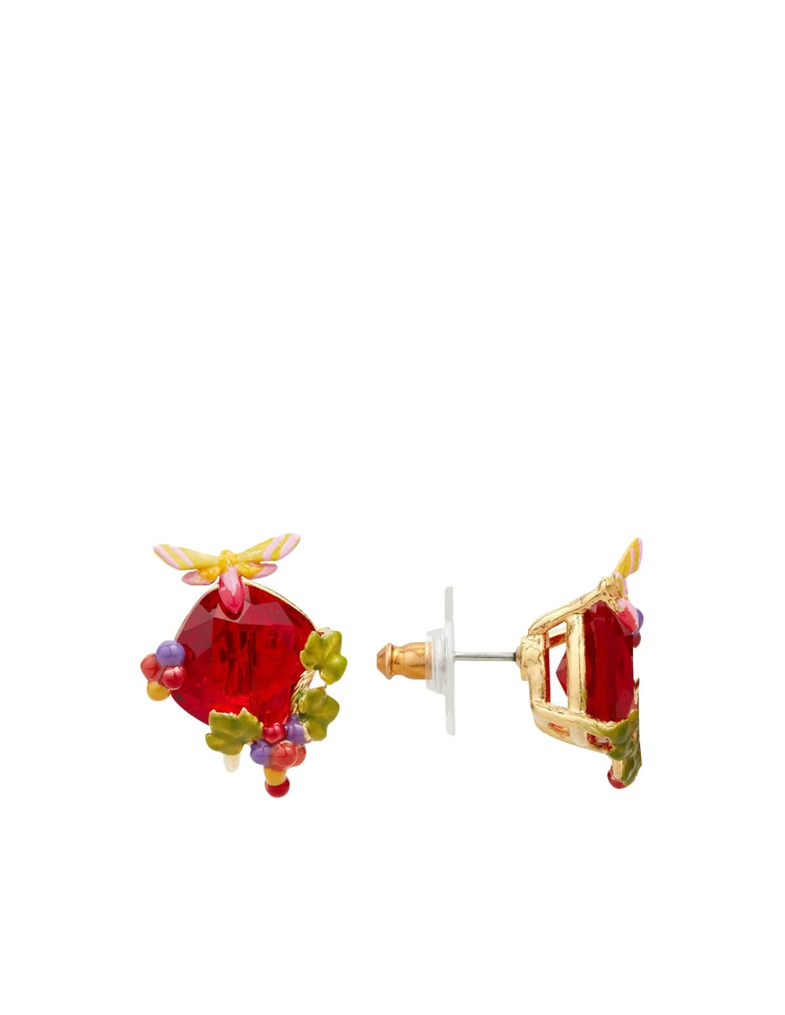 Pendientes mariposa y uva