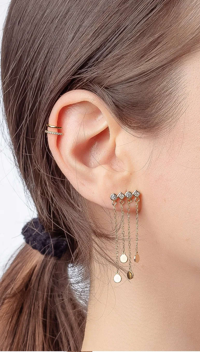 Pendientes Novia con Cadenas