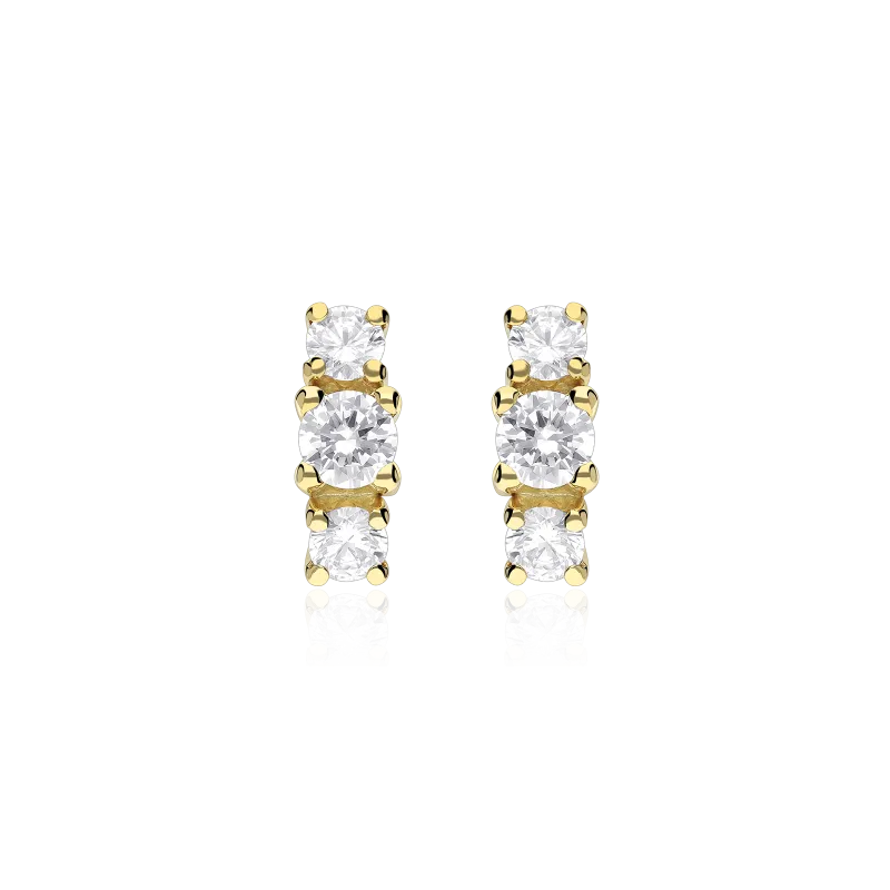 Pendientes Oro 18k con Circonitas "Rappenau"