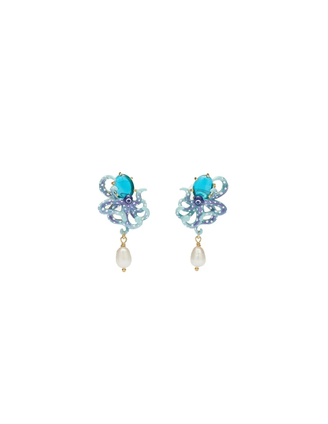 Pendientes pulpo y perla