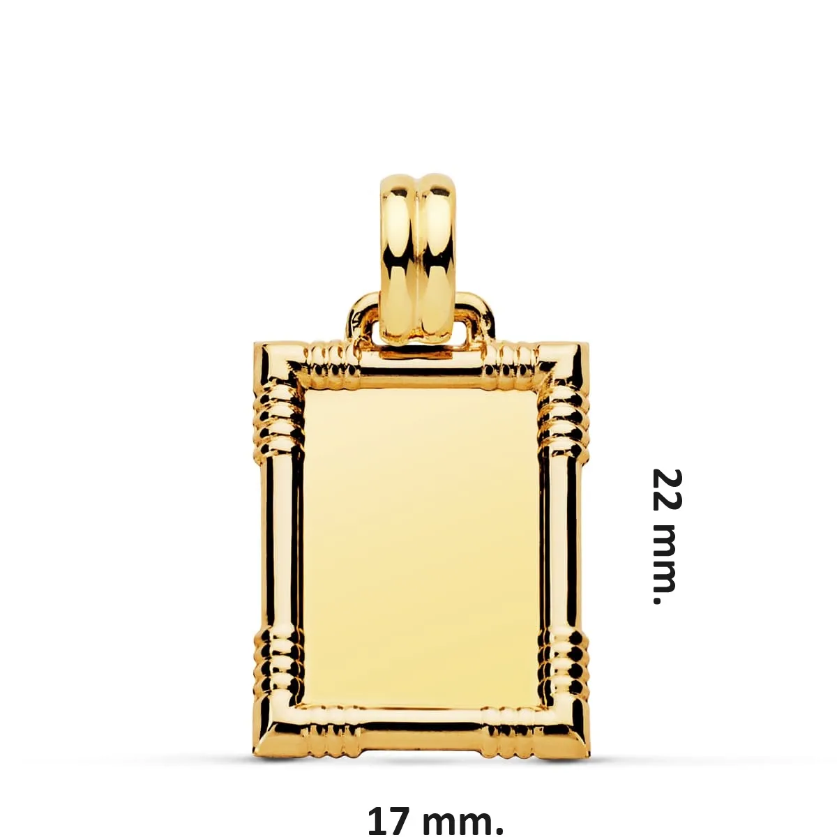 Placa Foto Oro 9k. 22 x 17 mm.