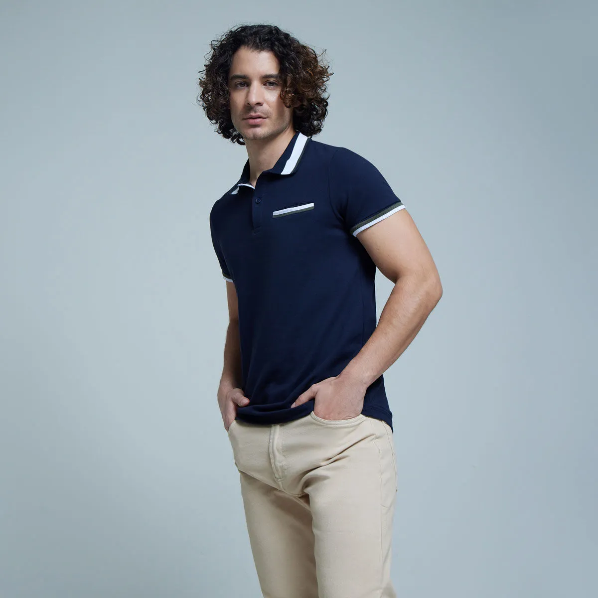 Polo Tejida Con Bolsillo