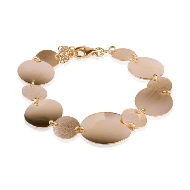 Pulsera de Plata con Baño de Oro