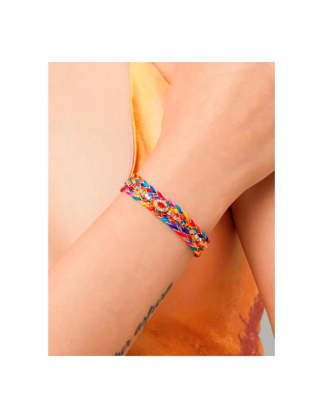 Pulsera Pavana gema roja