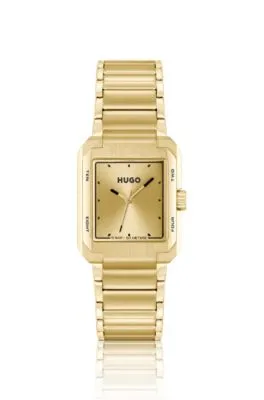 Reloj en tono dorado con pulsera de eslabones
