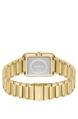 Reloj en tono dorado con pulsera de eslabones