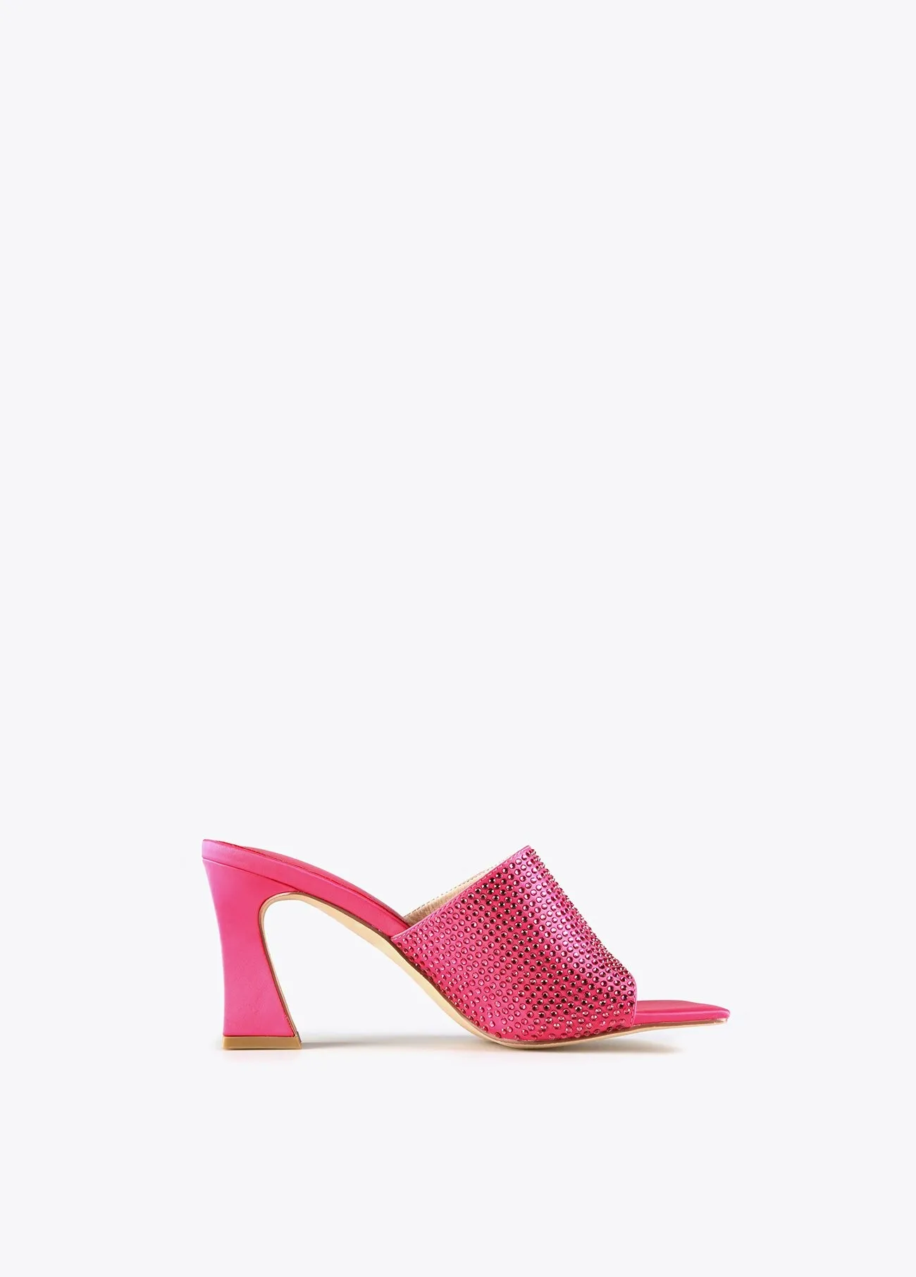 Sandalia con tira de cristales Fucsia Lola Casademunt