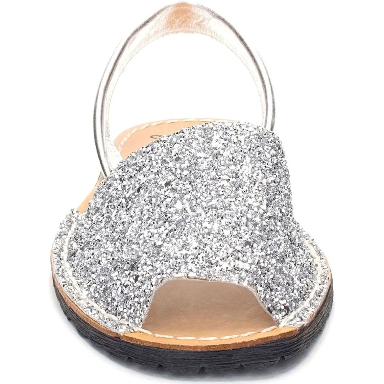 SANDALIAS DE PIEL PLATEADO DE NIñA COLORES 2014128 (TALLAS DE 28 A 41)