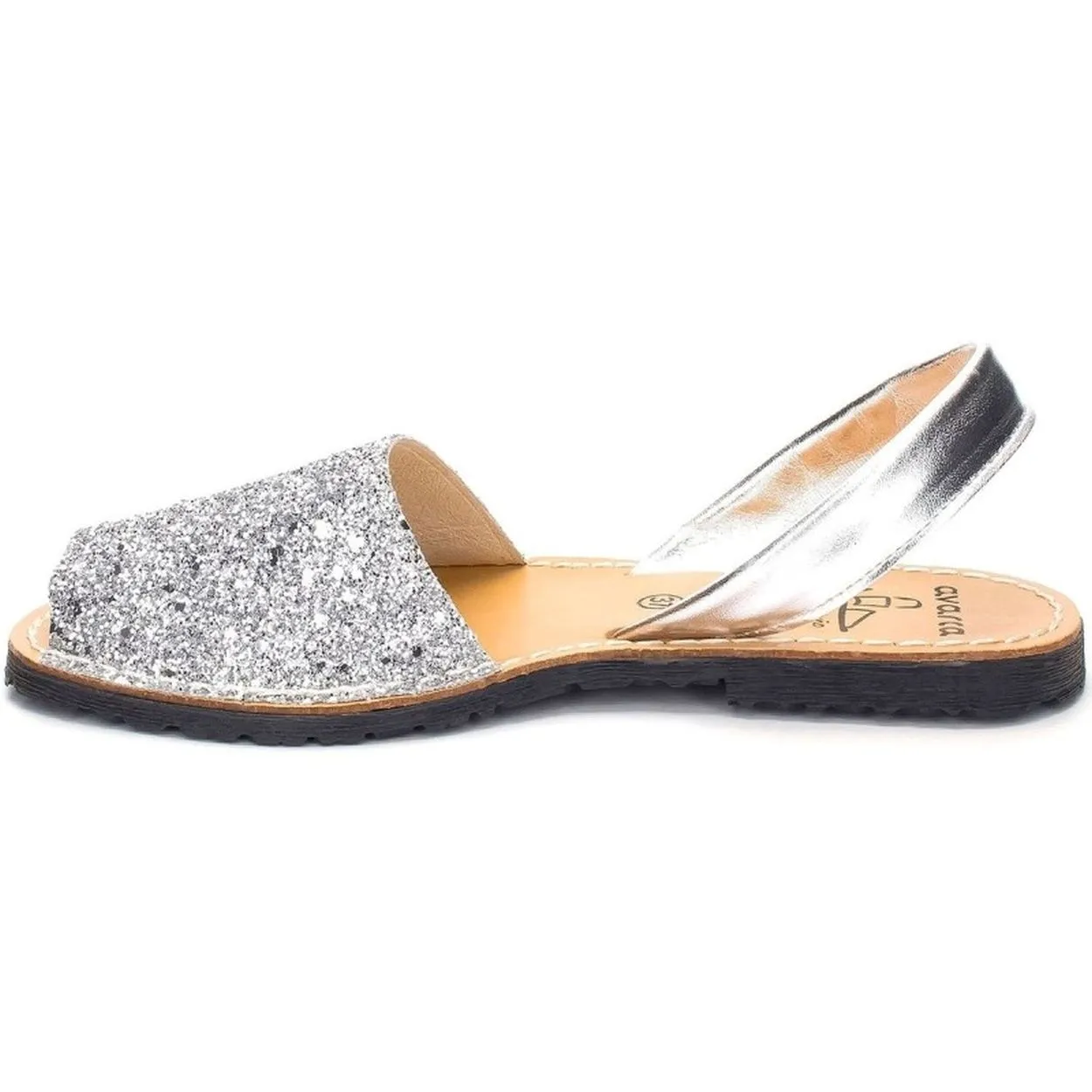 SANDALIAS DE PIEL PLATEADO DE NIñA COLORES 2014128 (TALLAS DE 28 A 41)