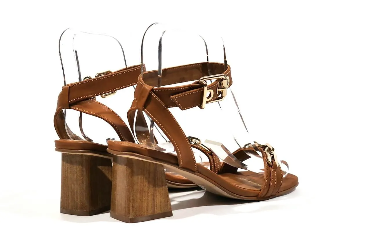 Sandalias Lille con adorno de cadena y pulsera al tobillo