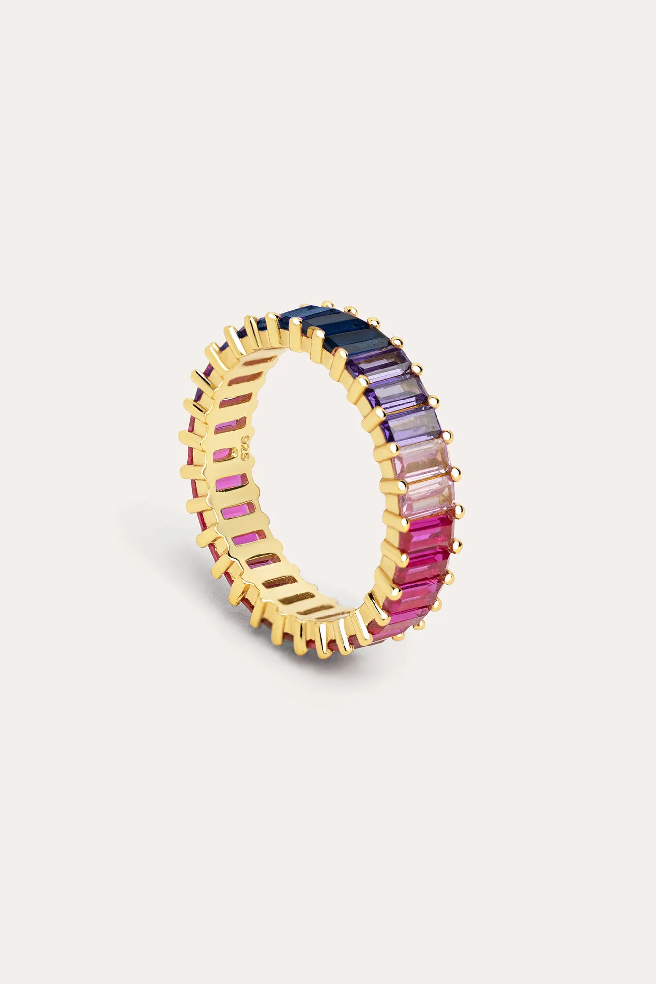 Singularu Anillo Sia Berries Plata Baño Oro