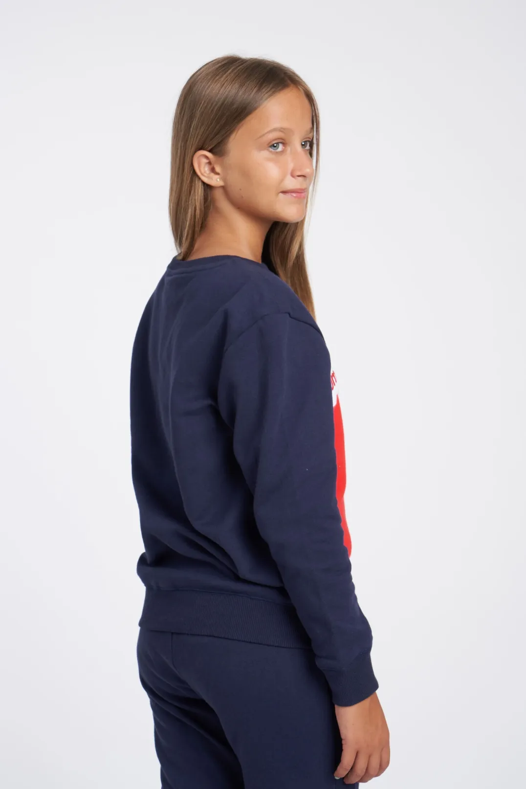 SUDADERA UMBRO FW SPORTSWEAR SWEAT  JNR DARK NAVY / VERMILLION / BRILLIANT WHITE
