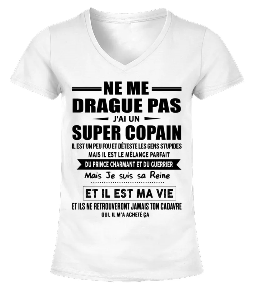 super copain Camiseta cuello pico Mujer