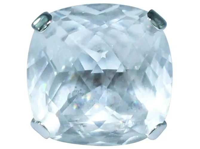 Swarovski Anillo con Gran Cristal Plata Metálico 