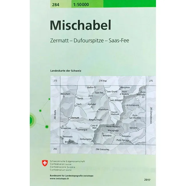 swissstop 284 Mischabel 1:50000