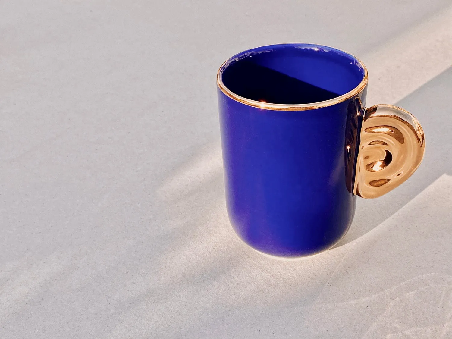 Taza Beethoven cobalto oro