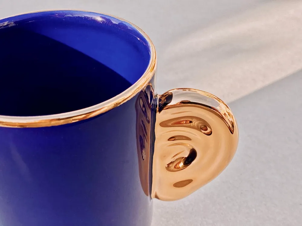 Taza Beethoven cobalto oro
