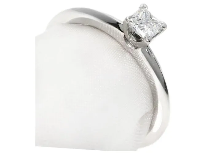 Tiffany & Co Anillo de diamante Princess con borde afilado Tiffany Square 