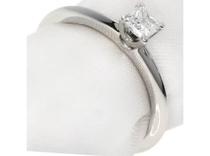 Tiffany & Co Anillo de diamante Princess con borde afilado Tiffany Square 