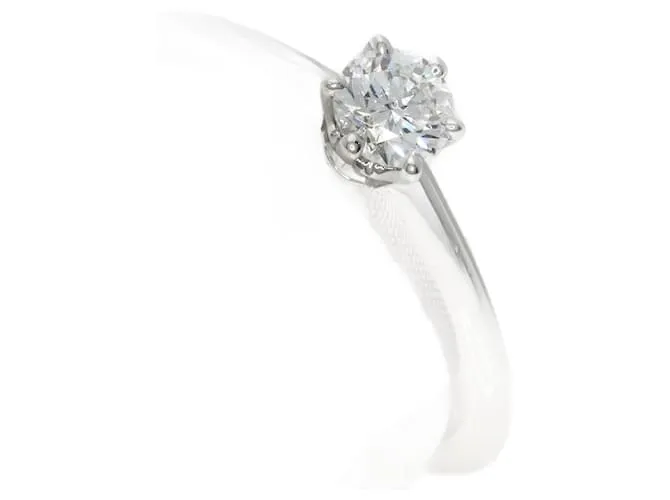 Tiffany & Co Anillo de diamante solitario de platino Tiffany 