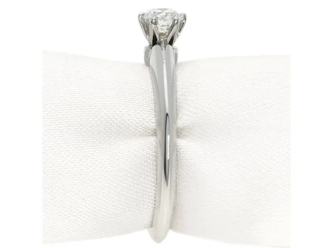 Tiffany & Co Anillo de diamante solitario de platino Tiffany 