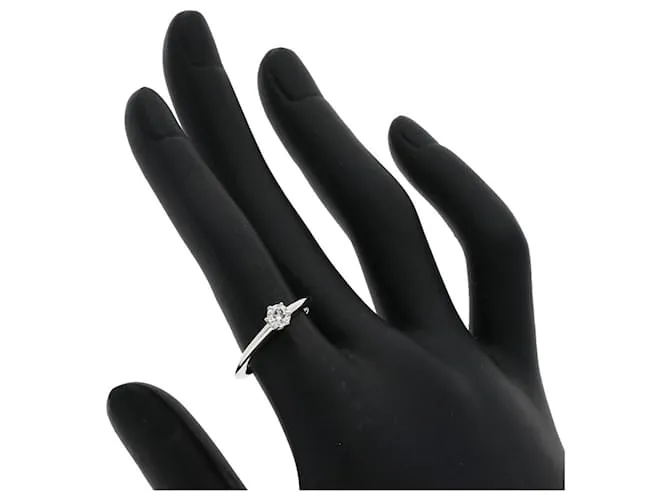 Tiffany & Co Anillo de diamante solitario de platino Tiffany 