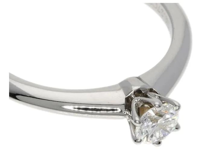 Tiffany & Co Anillo de diamante solitario de platino Tiffany 