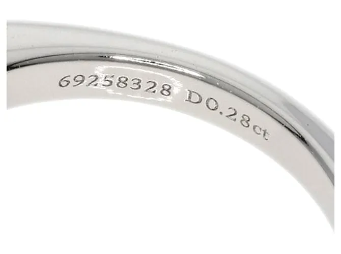 Tiffany & Co Anillo de diamante Tiffany Solitaire con borde afilado 