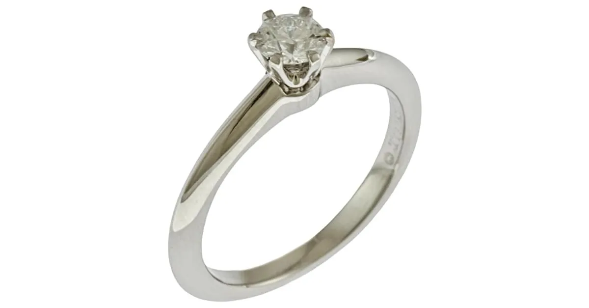 Tiffany & Co Anillo Solitario Tiffany Plata 