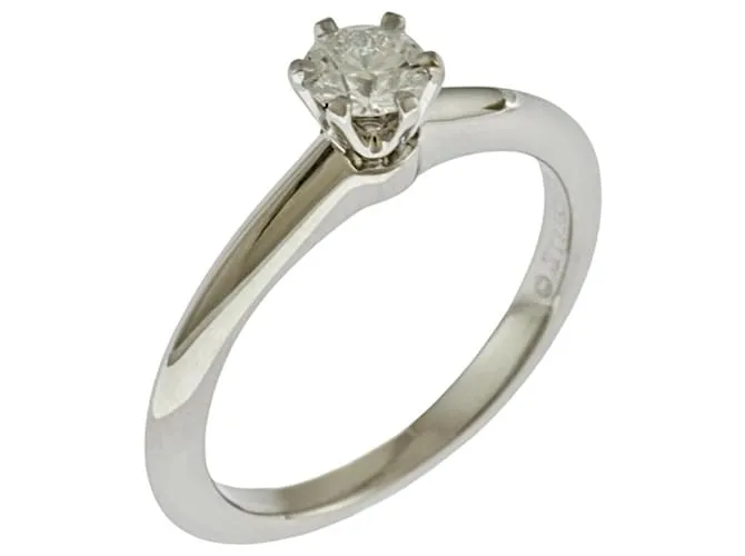 Tiffany & Co Anillo Solitario Tiffany Plata 