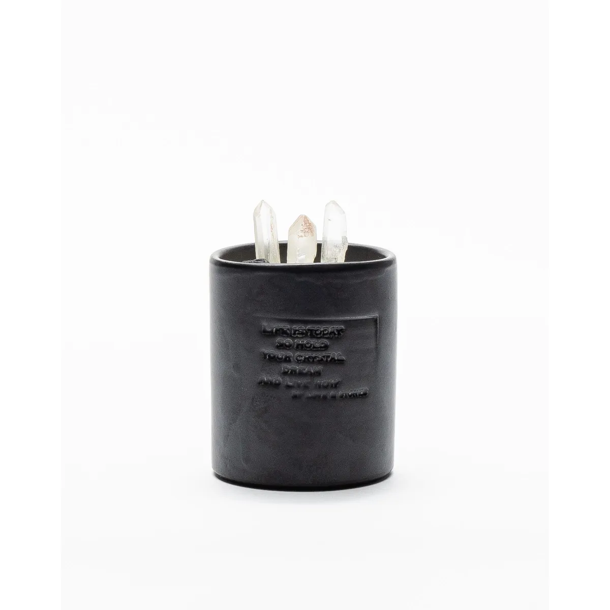 Vela Love & Stones Balance Karma Small Crystal Candle Negro
