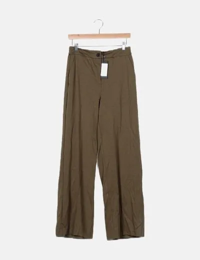 Vero Moda Pantalón verde palazzo
