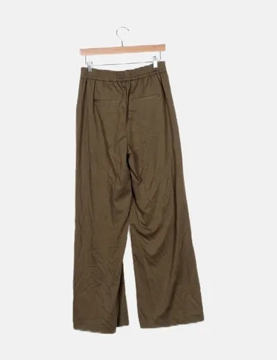 Vero Moda Pantalón verde palazzo