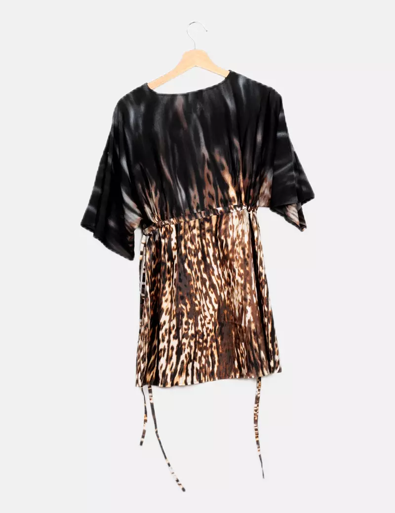 Vero Moda Vestido estampado escote V