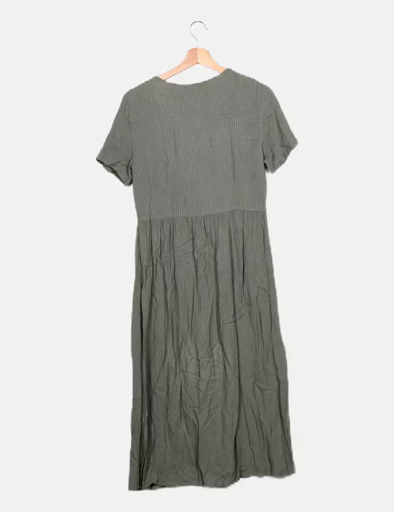 Vero Moda Vestido verde fluido