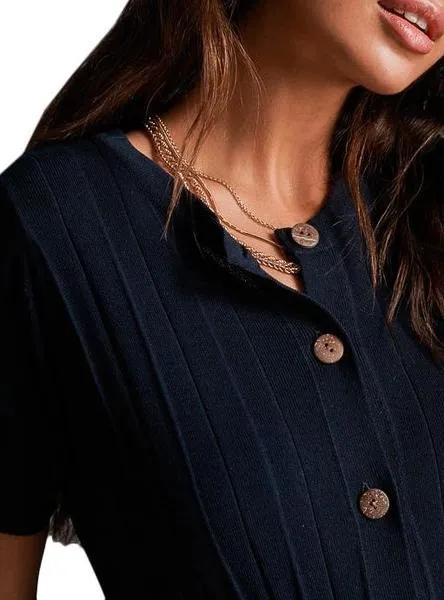 vestido superdry tilly marino para mujer