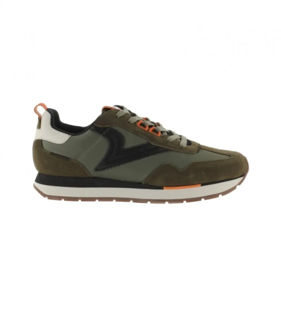 Zapatillas de piel Retro Jogger verde