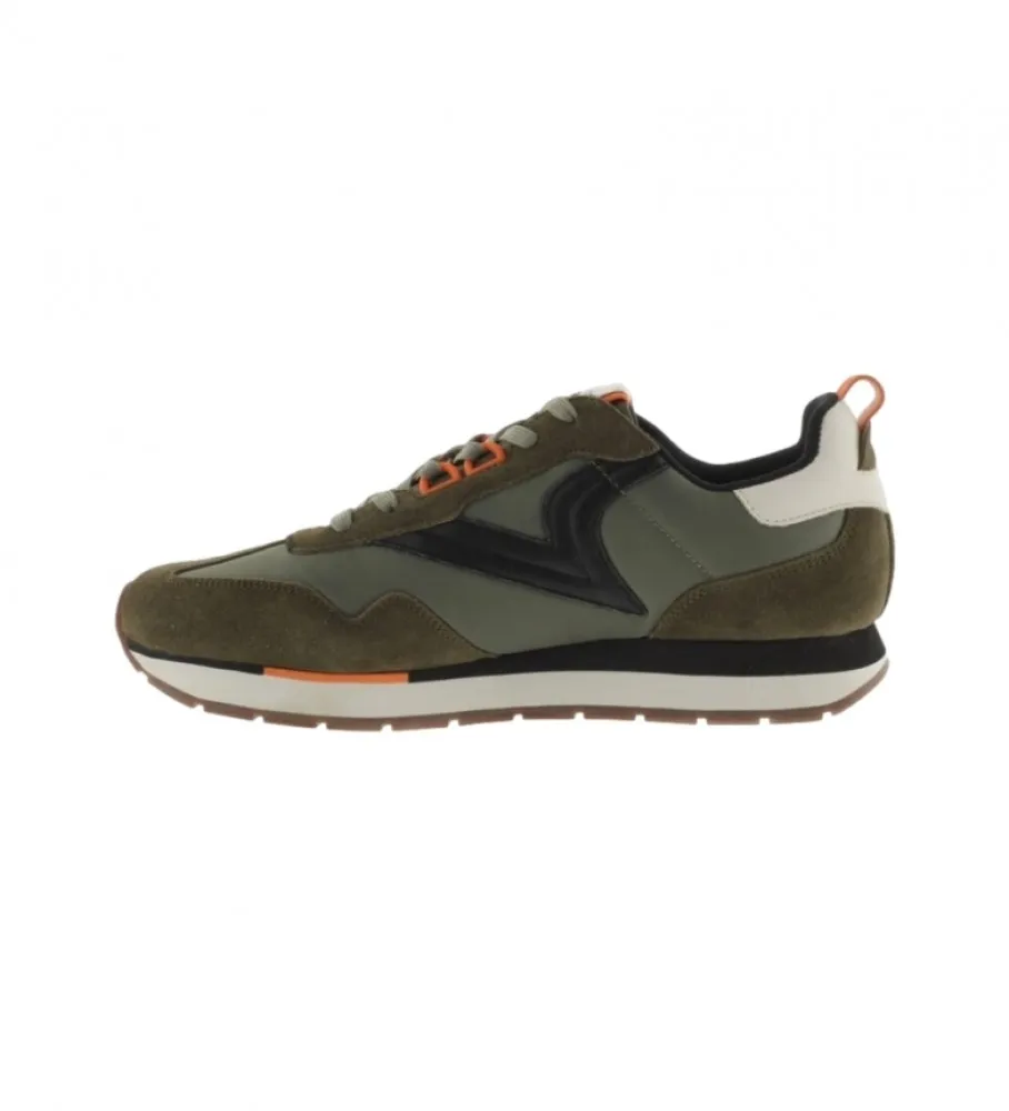 Zapatillas de piel Retro Jogger verde