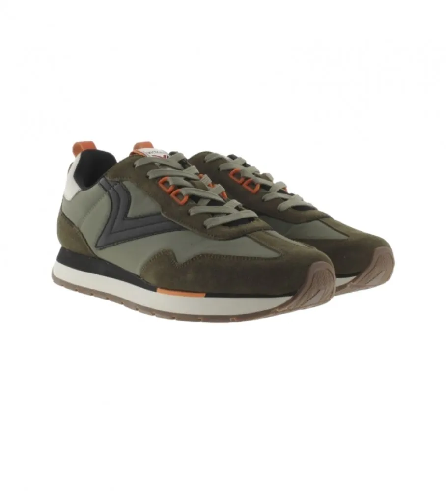 Zapatillas de piel Retro Jogger verde