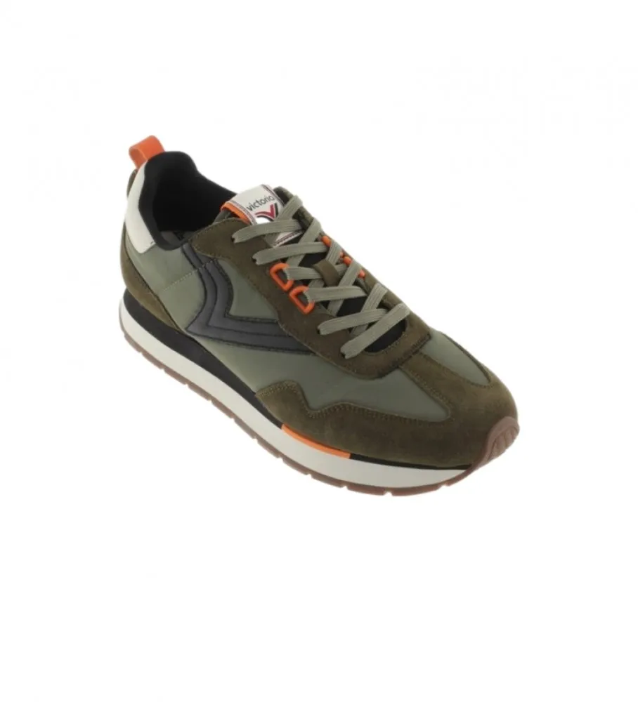 Zapatillas de piel Retro Jogger verde